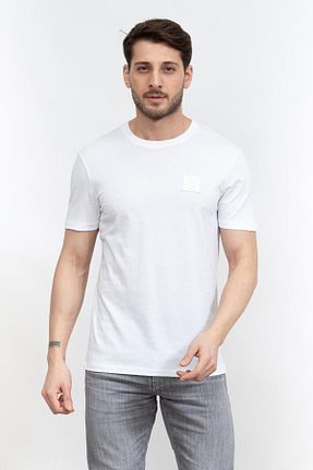 تیشرت سفید مردانه یقه خدمه Armani Exchange - کد 825027288