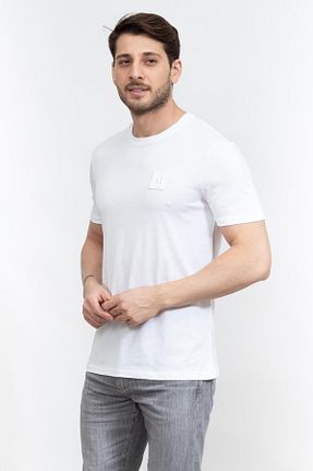 تیشرت سفید مردانه یقه خدمه Armani Exchange - کد 825027288