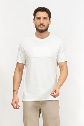 تیشرت سفید مردانه یقه دوچرخه Armani Exchange - کد 891440959