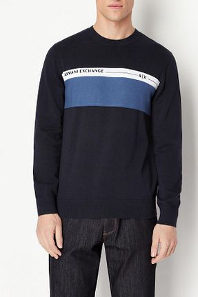 پلیور سرمه ای مردانه ساده Armani Exchange - کد 736365381