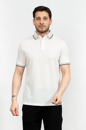 پولوشرت سفید مردانه %100 پنبه Emporio Armani - کد 821158384