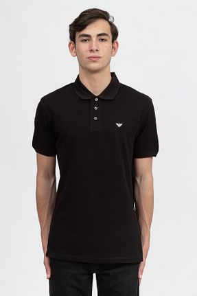 پولوشرت مشکی مردانه پارچه Emporio Armani - کد 305422790