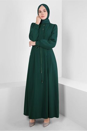 مانتو بلند حجاب سبز زنانه Alvina - کد 790138105