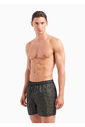 شلوارک ساحلی مشکی مردانه پلی استر Emporio Armani - کد 877443210