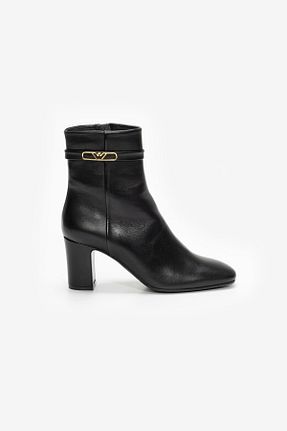 بوت / نیم بوت مشکی زنانه چرم خالص Emporio Armani - کد 891441866