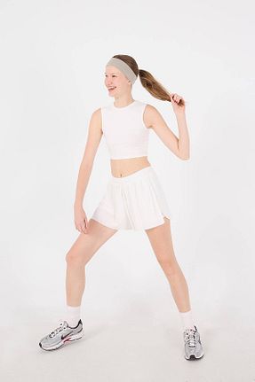 شلوارک و برمودا سفید زنانه فاق بلند Addax - کد 831862855