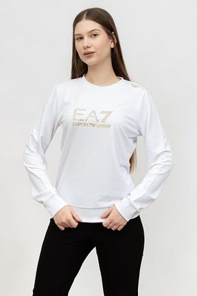 سوئیشرت سفید زنانه ساده EA7 - کد 733157959