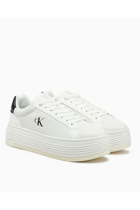 کفش اسنیکر سفید زنانه چرم اصل Calvin Klein - کد 900890057