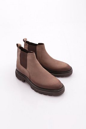 بوت / نیم بوت بژ مردانه چرم خالص Dgn - کد 925237359