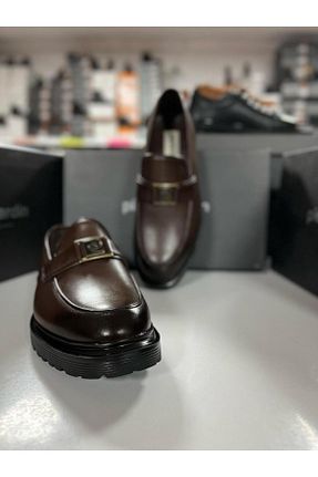 کفش کلاسیک قهوه ای مردانه چرم خالص Pierre Cardin - کد 925238103