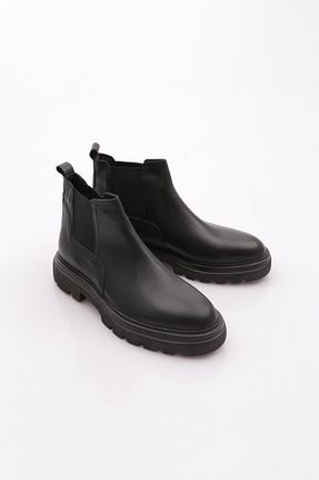 بوت / نیم بوت مشکی مردانه چرم خالص Dgn - کد 925237403