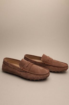 کفش لوفر قهوه ای مردانه چرم خالص Gondol - کد 925260047