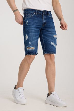 شلوارک و برمودا آبی مردانه رگولار muzzo jeans - کد 925257695