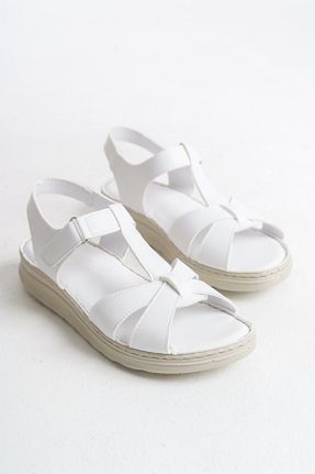 صندل سفید زنانه پاشنه تخت Solo Bag - کد 925288711