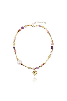 گردنبند جواهر طلائی زنانه مروارید cansu birteksöz - کد 899453815