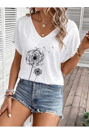 تیشرت سفید زنانه اورسایز mercoledi - کد 828875665