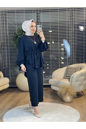 ست بالاتنه و پائین تنه حجاب مشکی رگولار ALANURMODA - کد 925308489