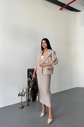 ست بالاتنه و پائین تنه طوسی زنانه بافتنی MAGGAZA - کد 925318682