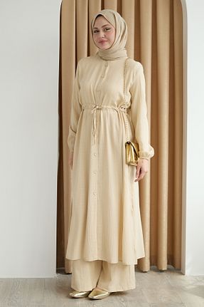 ست بالاتنه و پائین تنه حجاب بژ زنانه رگولار InStyle - کد 925325245
