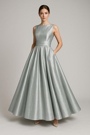 لباس طوسی زنانه بافتنی ROSELEAF DESIGN - کد 922990144