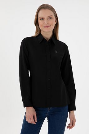 پیراهن مشکی زنانه یقه پیراهنی U.S. Polo Assn. - کد 925327308