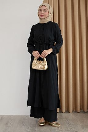 ست بالاتنه و پائین تنه حجاب مشکی زنانه رگولار InStyle - کد 925325164