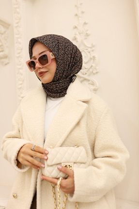 روسری سرمه ای پنبه ای Silk Home - کد 879484956