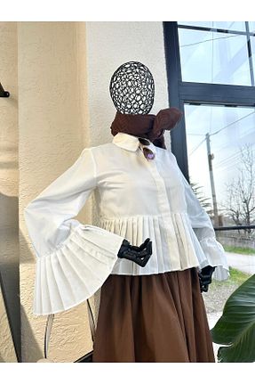 پیراهن حجاب سفید زنانه کلوش HENZA - کد 925340739