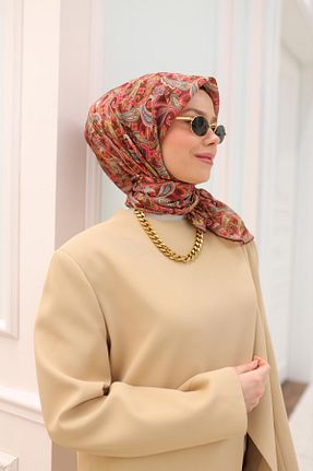 روسری قهوه ای پنبه ای Silk Home - کد 904667037