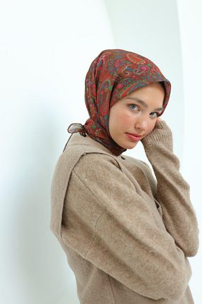 روسری نارنجی پنبه ای Silk Home - کد 891759221