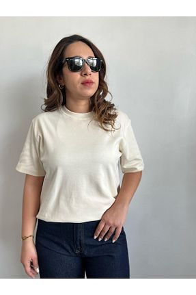 تیشرت نباتی زنانه رگولار Gizybutik - کد 925915217