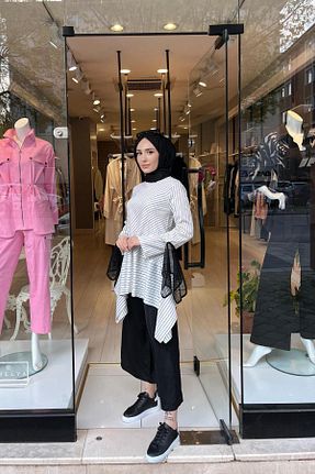 ست بالاتنه و پائین تنه مشکی زنانه بافتنی Beys - کد 901438822