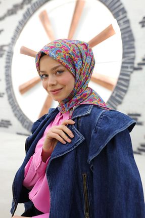 روسری صورتی پنبه ای Silk Home - کد 904667009