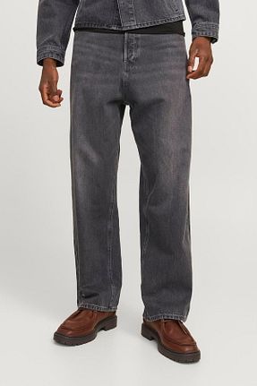 شلوار جین طوسی مردانه پاچه پهن Jack & Jones - کد 880935077
