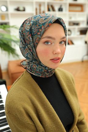 روسری آبی پلی استر Silk Home - کد 890813053