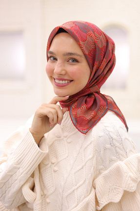 روسری قرمز پنبه ای Silk Home - کد 897165829