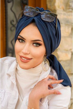 کلاه شنای حجاب سرمه ای زنانه Aişe Tesettür - کد 925352993