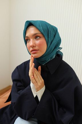روسری آبی پلی استر Silk Home - کد 887246356