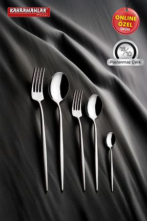 قاشق و چنگال و کارد طوسی 6 نفره Kahramanlar - کد 925343980