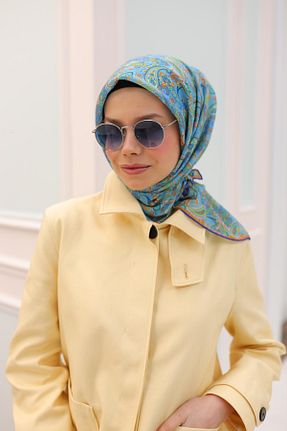 روسری سرمه ای پلی استر Silk Home - کد 904667054