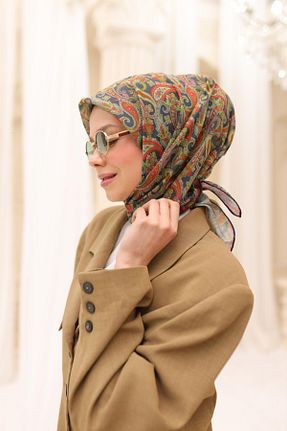 روسری طوسی پنبه ای Silk Home - کد 904666998