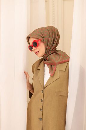 روسری قرمز پنبه ای Silk Home - کد 902012159