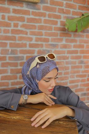 روسری آبی پنبه ای Silk Home - کد 867556650