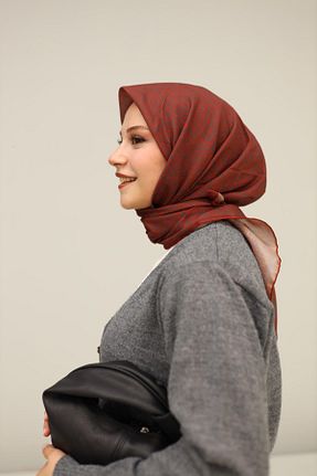 روسری طوسی پنبه ای Silk Home - کد 879484961