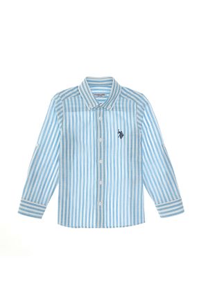 پیراهن آبی بچه گانه یقه ایستاده U.S. Polo Assn. - کد 925404801