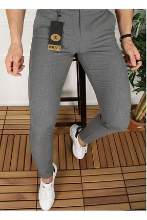 شلوار طوسی مردانه بافتنی ZRV JEANS - کد 843418744