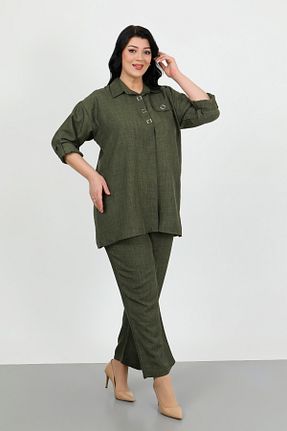 ست بالاتنه و پائین تنه خاکی زنانه بافتنی By Alba Collection - کد 925402534
