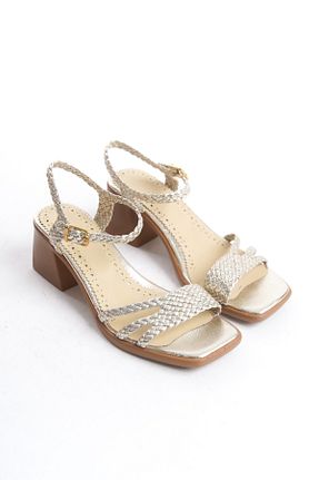 صندل متالیک زنانه پاشنه تخت Elile Shoes - کد 925394737