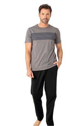 ست لباس راحتی طوسی مردانه ساده Pierre Cardin - کد 925417123
