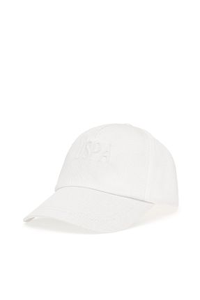 کلاه سفید زنانه پنبه ای U.S. Polo Assn. - کد 925416804